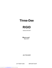 Henseleit Three-Dee RIGID User Manual