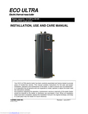 THERMO 2000 ECO ULTRA 27 Installation Use And Care Manual