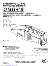 Craftsman 315.115710 Operator's Manual