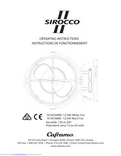 Sirocco 7010CABBX Operating Instructions Manual