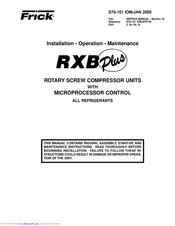 Frick RXB PLUS Installation Operation & Maintenance