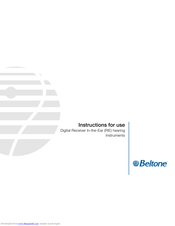 Beltone X26SY312 Instructions For Use Manual