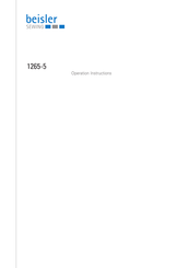 Beisler 1265-5 Operation Instructions Manual