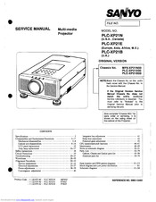 Sanyo PLC-XP21E Service Manual