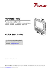Winmate FM08 Quick Start Manual