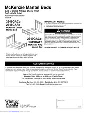 McKenzie Mantel Beds 2346GACc Assembly Instructions Manual