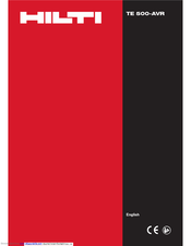 Hilti TE 500-AVR User Manual