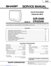 Sharp 32R-S480 Service Manual