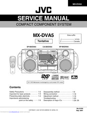 JVC MXDVA5 - 3 DVD/CD Home Theater Mini System Service Manual
