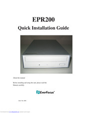 EverFocus EPR200 Quick Installation Manual