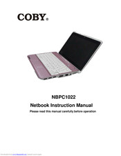Coby NBPC1022 Instruction Manual