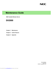 NEC DX2000 Maintenance Manual