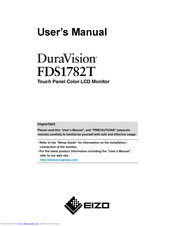 Eizo DuraVision FDS1782T User Manual