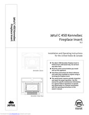 Jøtul C 450 Kennebec Installation And Operating Instructions Manual