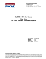 Focal 914-HDE User Manual