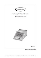 vacuubrand CVC 2 Instructions For Use Manual