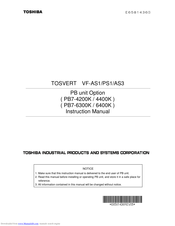 Toshiba TOSVERT VF-AS1 Instruction Manual
