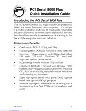 SIIG 8000 Plus Quick Installation Manual