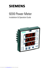 Siemens 9200 Installation & Operation Manual