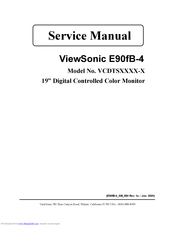 ViewSonic PerfectFlat E90fB-4 Service Manual