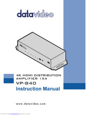 Datavideo VP-840 Instruction Manual
