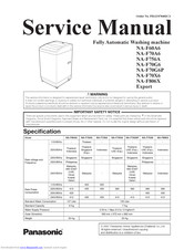 Panasonic NA-F806X Export Service Manual