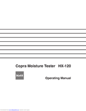 Kett HX-120 Operating Manual