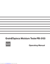 Kett PB-3103 Operating Manual