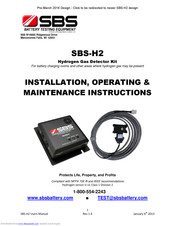 SBS SBS-H2 Installation, Operating,  & Maintenance Instructions