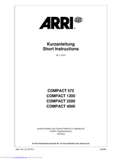 Arri COMPACT 575 Short Instructions