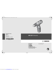 Bosch GSR 120 Professional Original Instructions Manual