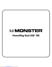 Monster iCar PowerPlug Dual USB 700 User Manual