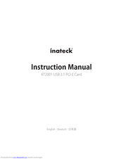 Inateck KT2001 Instruction Manual