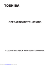 Toshiba 29PB201 Operating Instructions Manual