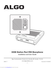 Algo 3228 Station Port FXS Installation And User Manual