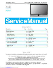 AOC LE19D1331/30 Service Manual