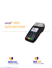 123SEND AXEPT S800 Quick Start Manual