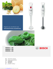 Bosch MSM14...GB Instruction Manual