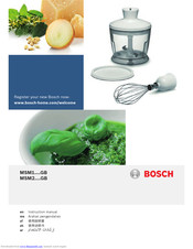 Bosch MSM1....GB Instruction Manual