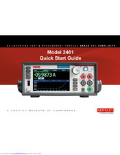 Keithley 2461 Quick Start Manual