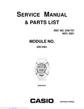 Casio QW-2461 Service Manual & Parts List