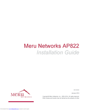 Meru Networks AP822e Installation Manual