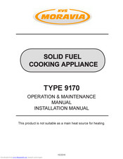 KVS MORAVIA 9170 Operation & Maintenance Operation & Maintenance Manual Installation Manual Installation Manual