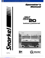 Snorkel SL20 Operator's Manual