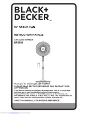 Black & Decker BFSR16 Instruction Manual