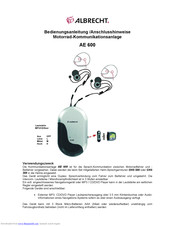 Albrecht AE 600 Operating Manual