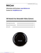 Mecam Classic Operating Instructions Manual