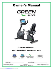 GREEN SERIES FITNESS CIR-RB7000E-G1 Owner's Manual