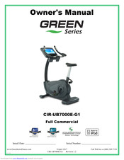 GREEN SERIES FITNESS CIR-TM7000E-G1 Owner's Manual