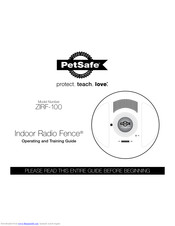 Petsafe ZIRF-100 Operating And Training Manual